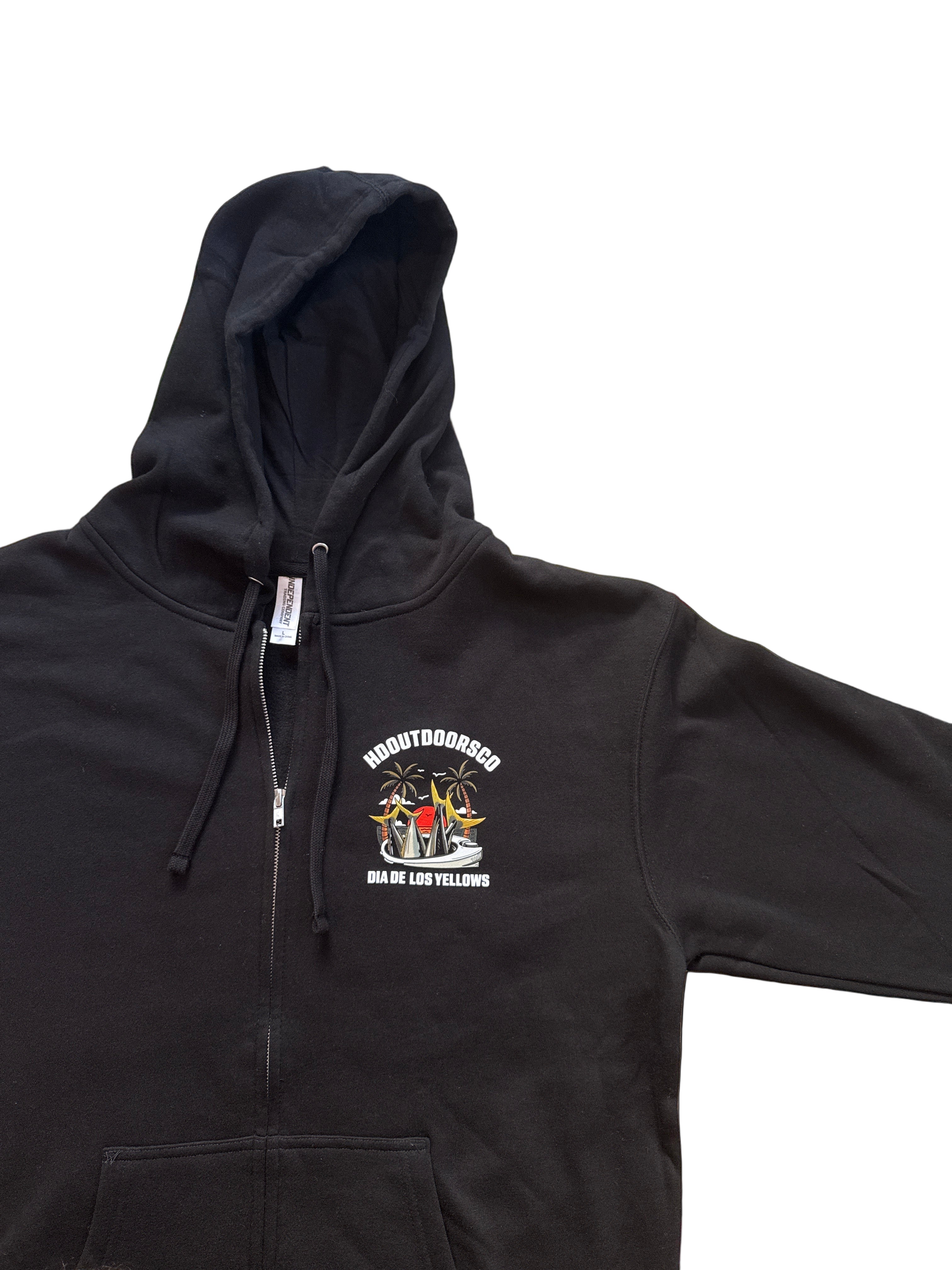 Now Available! Dia De Los Yellows Zip Up Hoodie